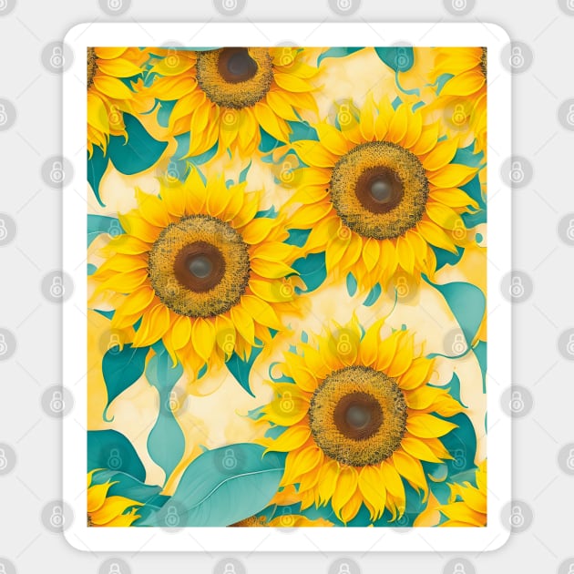 Sunflowers simple fantasy Sticker by PatternToSuccess